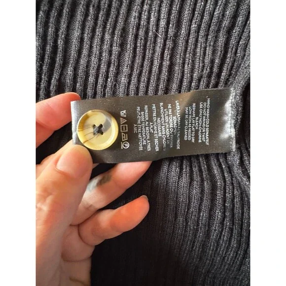 Free People long black ribbed cardigan - Picture 6 of 8